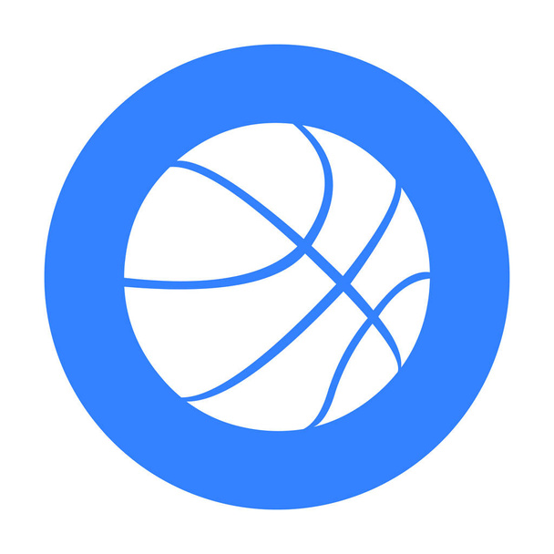 Basketball icon black. Single sport icon from the big fitness, healthy, workout black. - Vector, Image