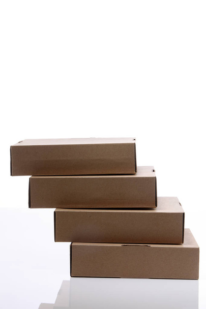 brown cardboard boxes - Fotoğraf, Görsel