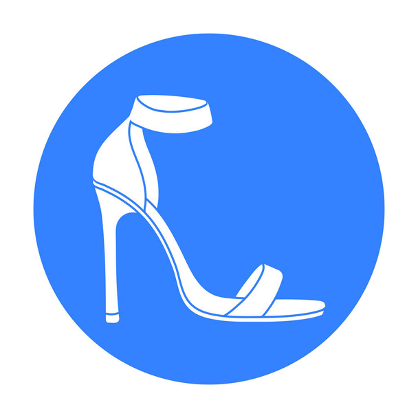 Ankle straps icon in black style isolated on white background. Shoes symbol stock vector illustration. - Vetor, Imagem
