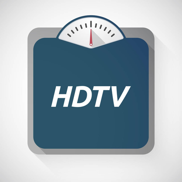 Escala de peso aislada con el texto HDTV
 - Vector, imagen