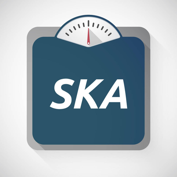 Isolated weight scale with    the text SKA - Vector, Image