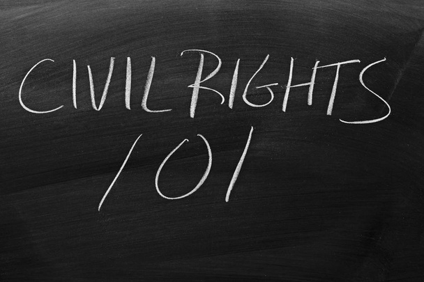 Civil Rights 101 On A Blackboard - Photo, Image