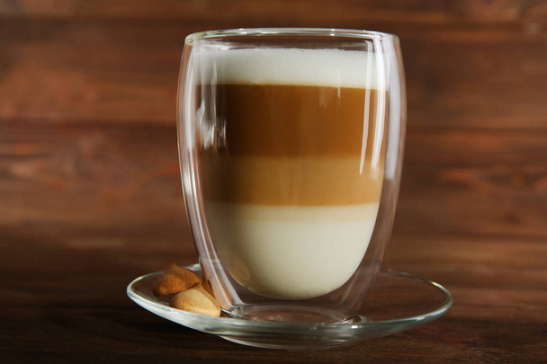 glass cup of coffee - Foto, afbeelding