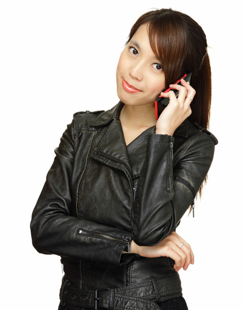 Asian young woman talking on phone - Photo, Image