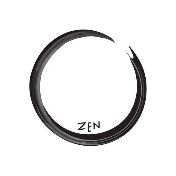 Zen círculo isolado no fundo branco
 - Vetor, Imagem