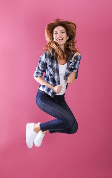 young woman having fun  - Φωτογραφία, εικόνα