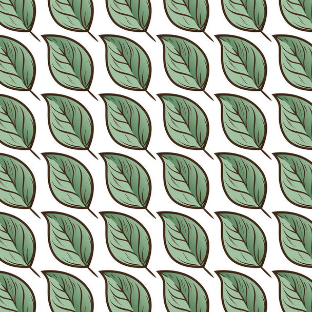 bladeren van de plant patroon pictogram - Vector, afbeelding