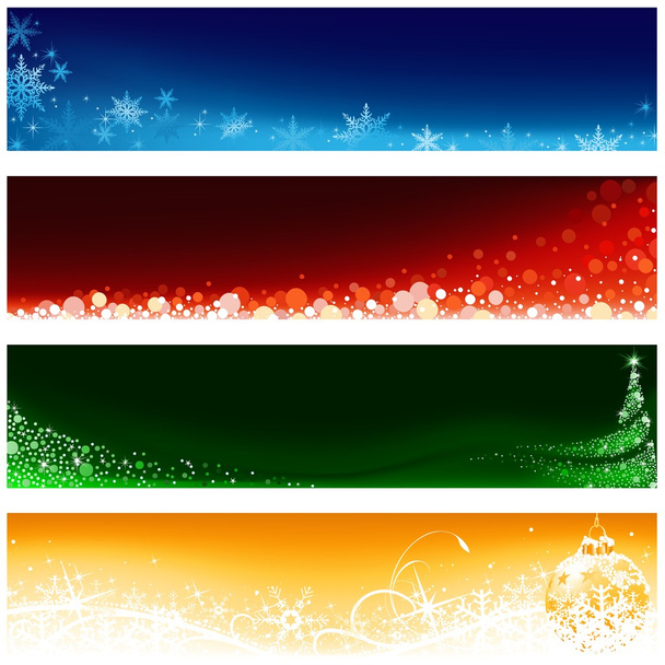 Christmas Banner Set - Vector, Imagen