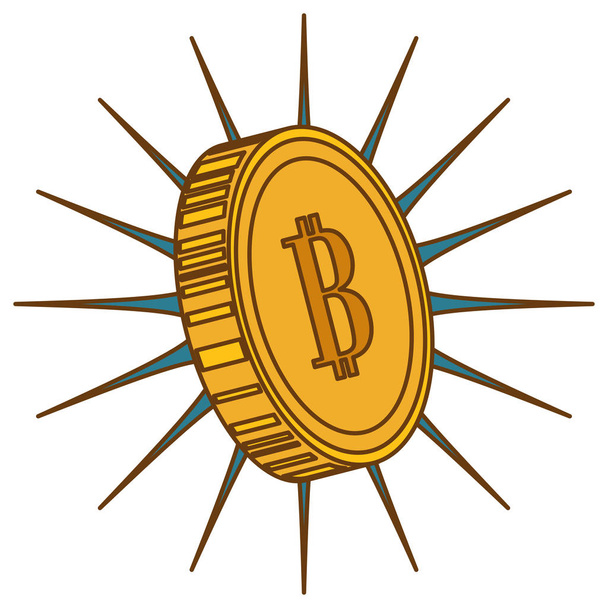 moneda con letra b imagen icono relacionado con el dinero
 - Vector, Imagen