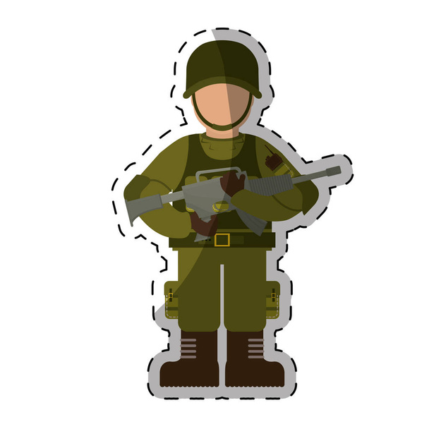 army related  icons image - Vector, Imagen