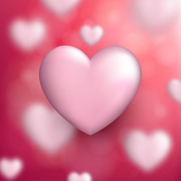 Valentine's love background with heart. - Vektori, kuva