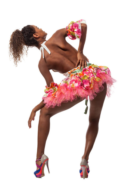 brazilian dancer isolated on white - Foto, imagen