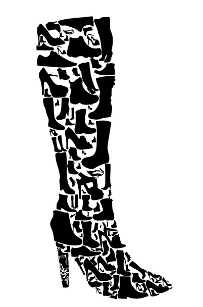 Sapatos silhueta vetor ilustração eps10
 - Vetor, Imagem
