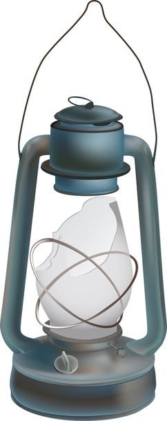 Old oil lamp - Vector, afbeelding