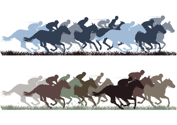 Corrida de cavalos
 - Vetor, Imagem