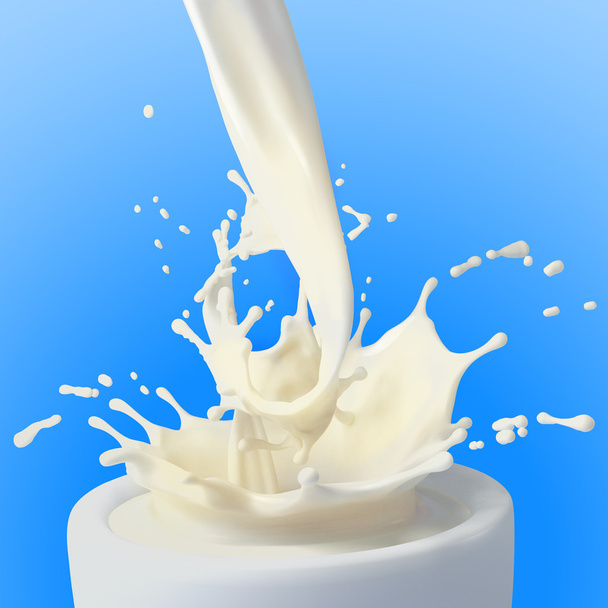 splash of white milk - Foto, Imagen