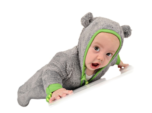 Cute little baby boy in fun clothes - Valokuva, kuva