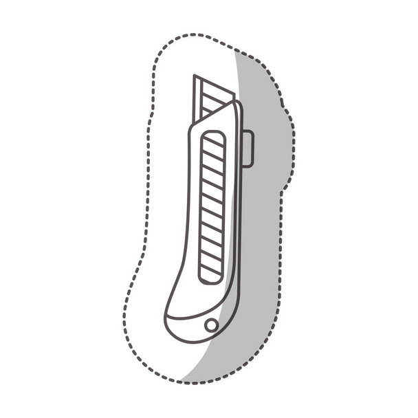 контур средней тени наклейка серая шкала с резаком
 - Вектор,изображение