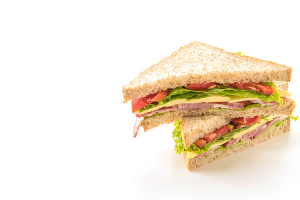 sandwich  on white background - Fotoğraf, Görsel