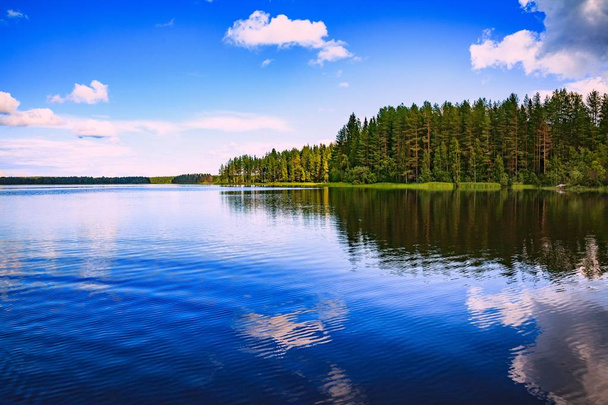 Finlândia paisagem lago no verão
 - Foto, Imagem