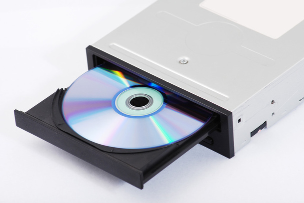 Grabadora de CD DVD externa aislada en blanco
 - Foto, Imagen