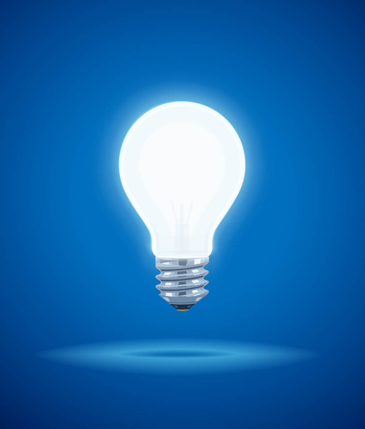 Экономия электроэнергии Сияющая электрическая лампочка
 - Вектор,изображение