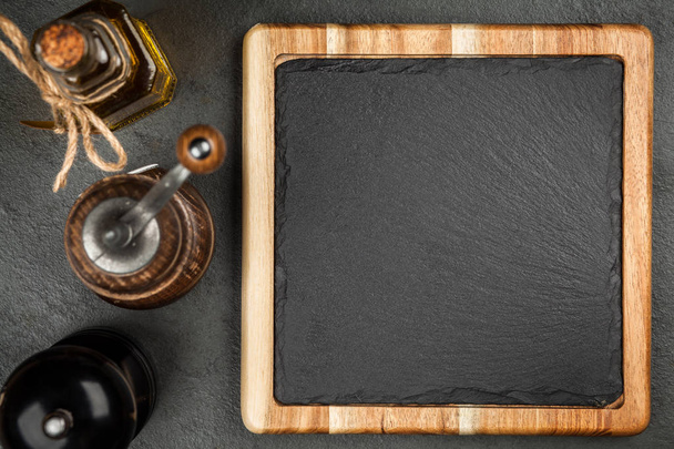 Slate board in a wooden frame - Photo, Image