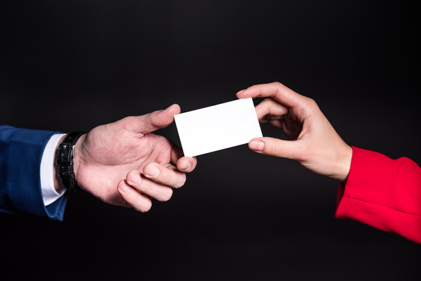 Hands holding blank card - Foto, afbeelding