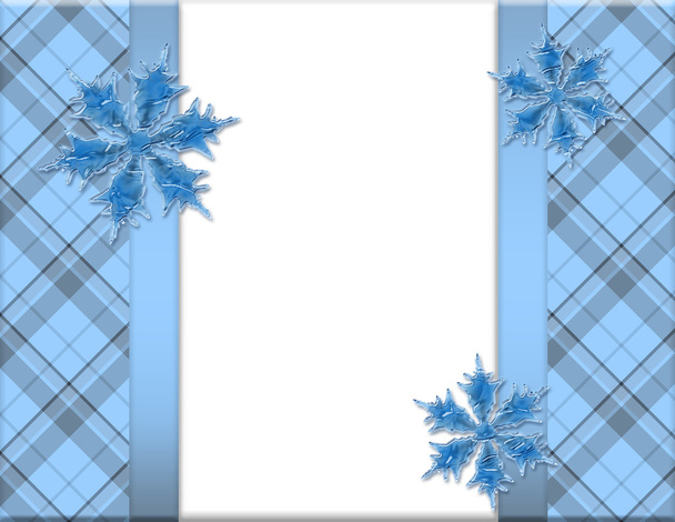 Sininen ja valkoinen lumihiutale Frame viestisi tai kutsusi
 - Valokuva, kuva