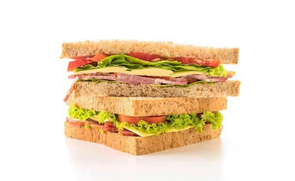 sandwich  on white background - Zdjęcie, obraz