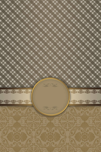 Decorative background with frame and elegant patterns. - Foto, immagini
