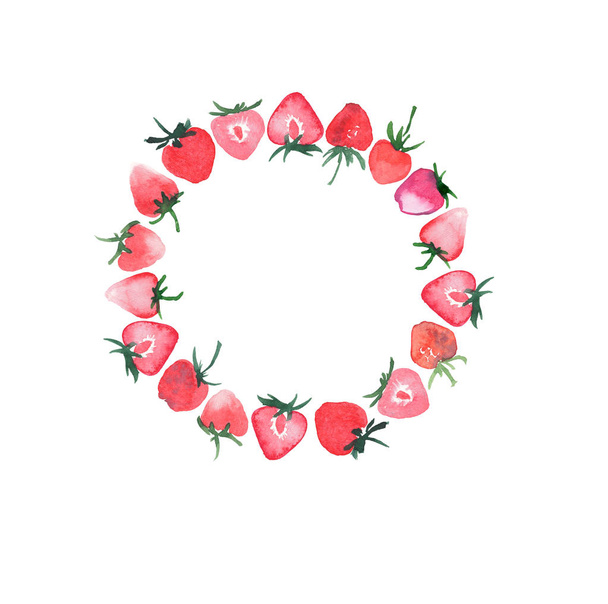 Beautiful strawberry circle  - Fotó, kép