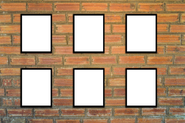 Mock up poster frame and brick wall hipster or vintage3 - Photo, Image