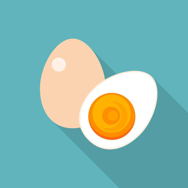 значок яйця з довгою тінь, плоский дизайн
 - Вектор, зображення