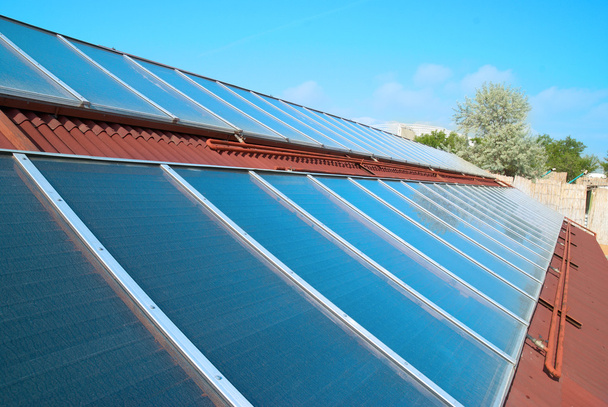 solární systém na střeše - Fotografie, Obrázek