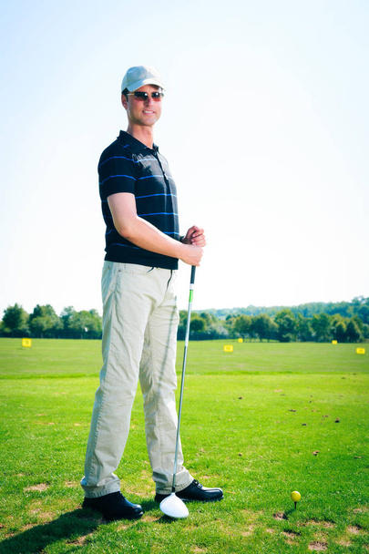 Golf Player Practicing - 写真・画像
