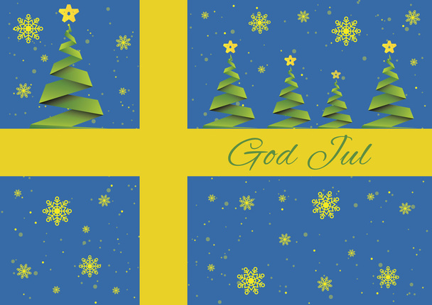 Veselé Vánoce pozadí, vektor, Bůh červenec, Švédsko - Vektor, obrázek