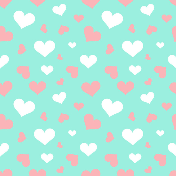 Pink and blue pastel hearts - Вектор,изображение
