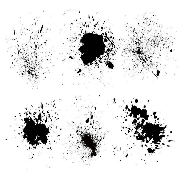 Joukko mustetta roiskeita valkoisella taustalla
 - Vektori, kuva