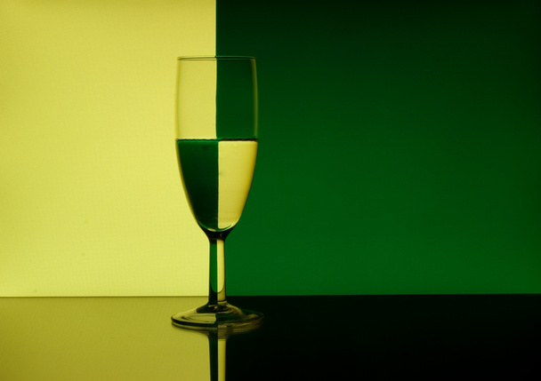 Wine Glass Refraction Pattern - Φωτογραφία, εικόνα