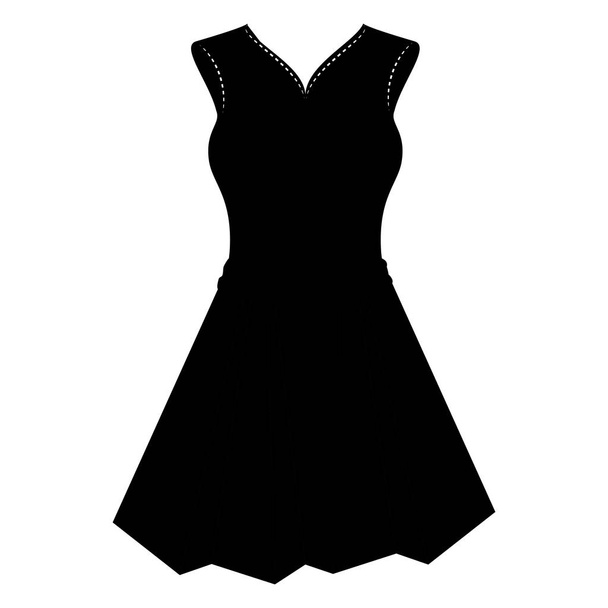 vrouwelijke kleding silhouet pictogram - Vector, afbeelding