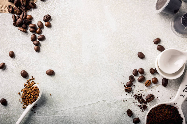 Background with assorted coffee - Photo, image