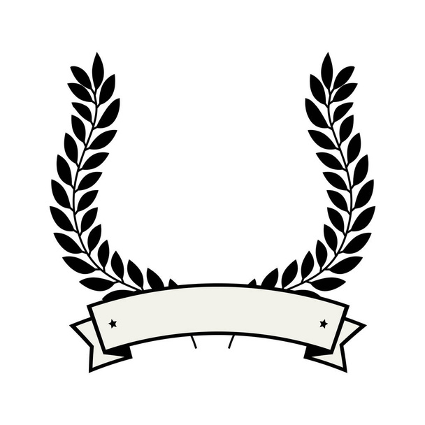 krans kroon embleem pictogram - Vector, afbeelding