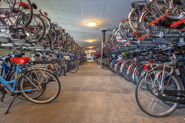 Public cycle parking at central station - Photo, Image