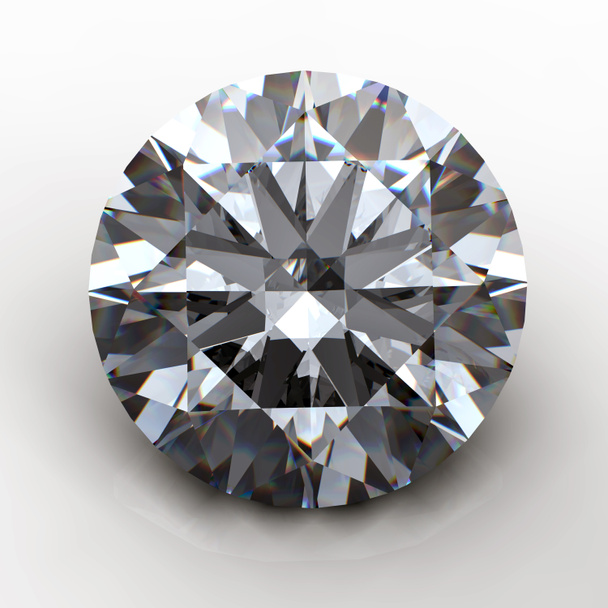 3d Round gems cut diamond - Photo, Image