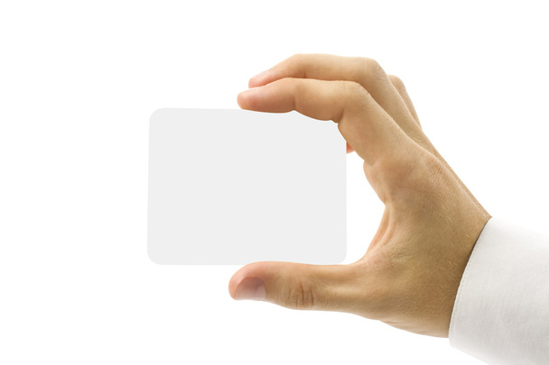 hand holding blank card - Foto, immagini