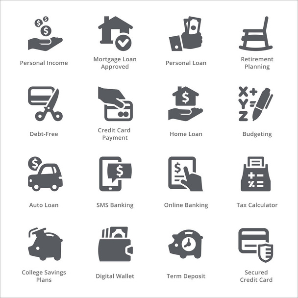 Icons für Privat- und Geschäftskunden Set 2 - sympa series - Vektor, Bild