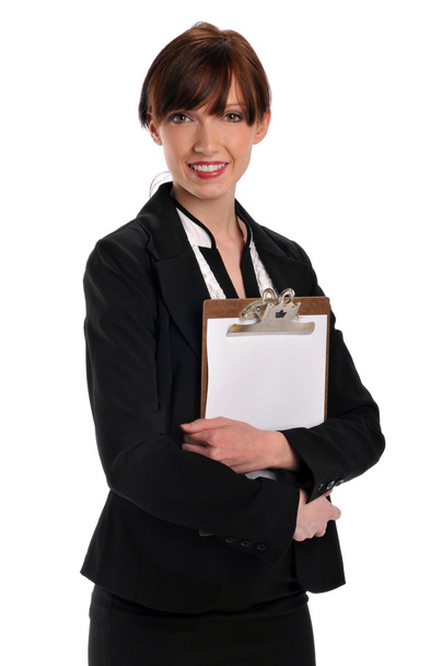 Businesswoman with clipboard - Foto, Bild