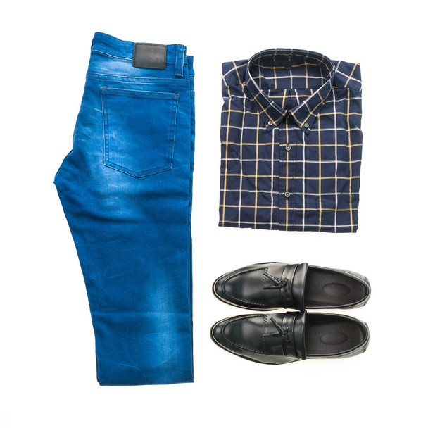 casual men fashion and clothes set - Фото, зображення