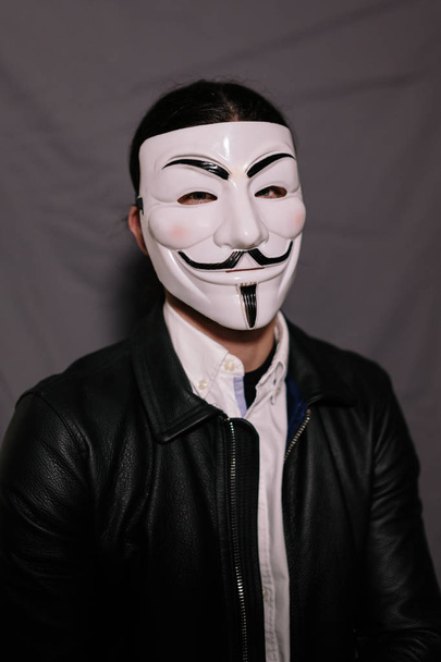 V for Vendetta Mask Guy Fawkes Anonymous fancy Cosplay. - Φωτογραφία, εικόνα